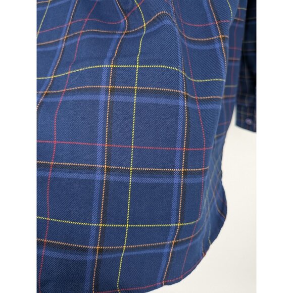 Dixxon Flannel Pearl Snap Shirt Women Size XL Windopane Plaid Workwear Skate 90s - Picture 7 of 10